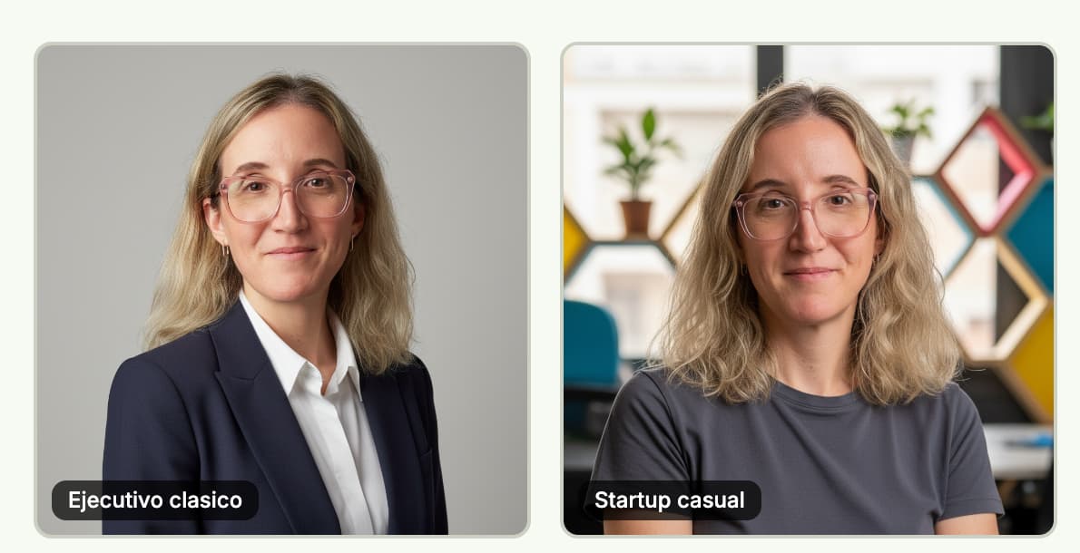 Fotos profesionales con IA para CV y LinkedIn