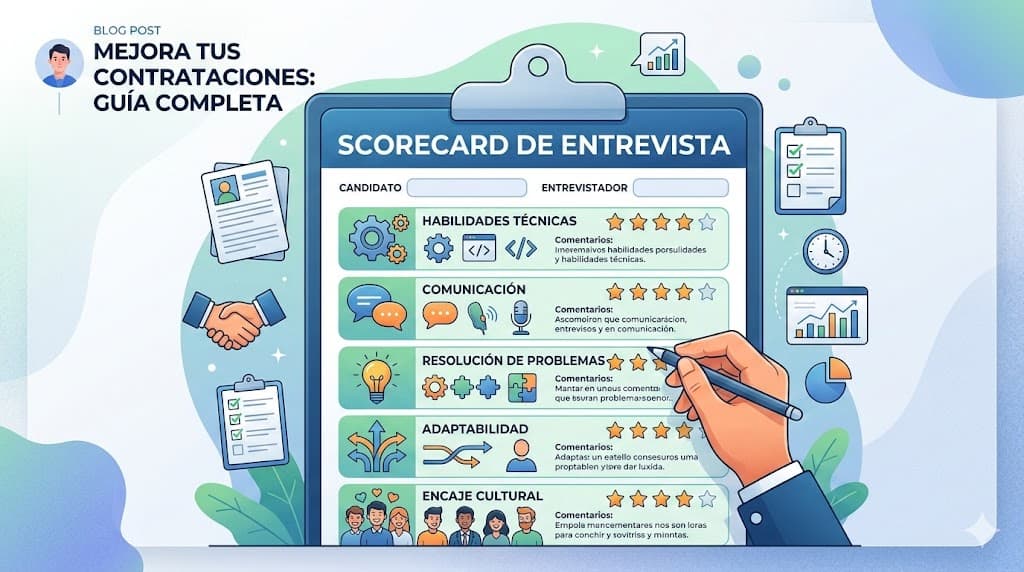 Diseñar un scorecard de entrevista para reducir sesgos y tomar decisiones basadas en datos