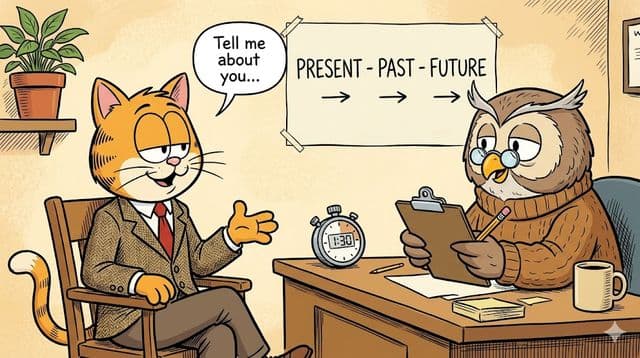 Como responder hablame de ti con la estructura Presente-Pasado-Futuro