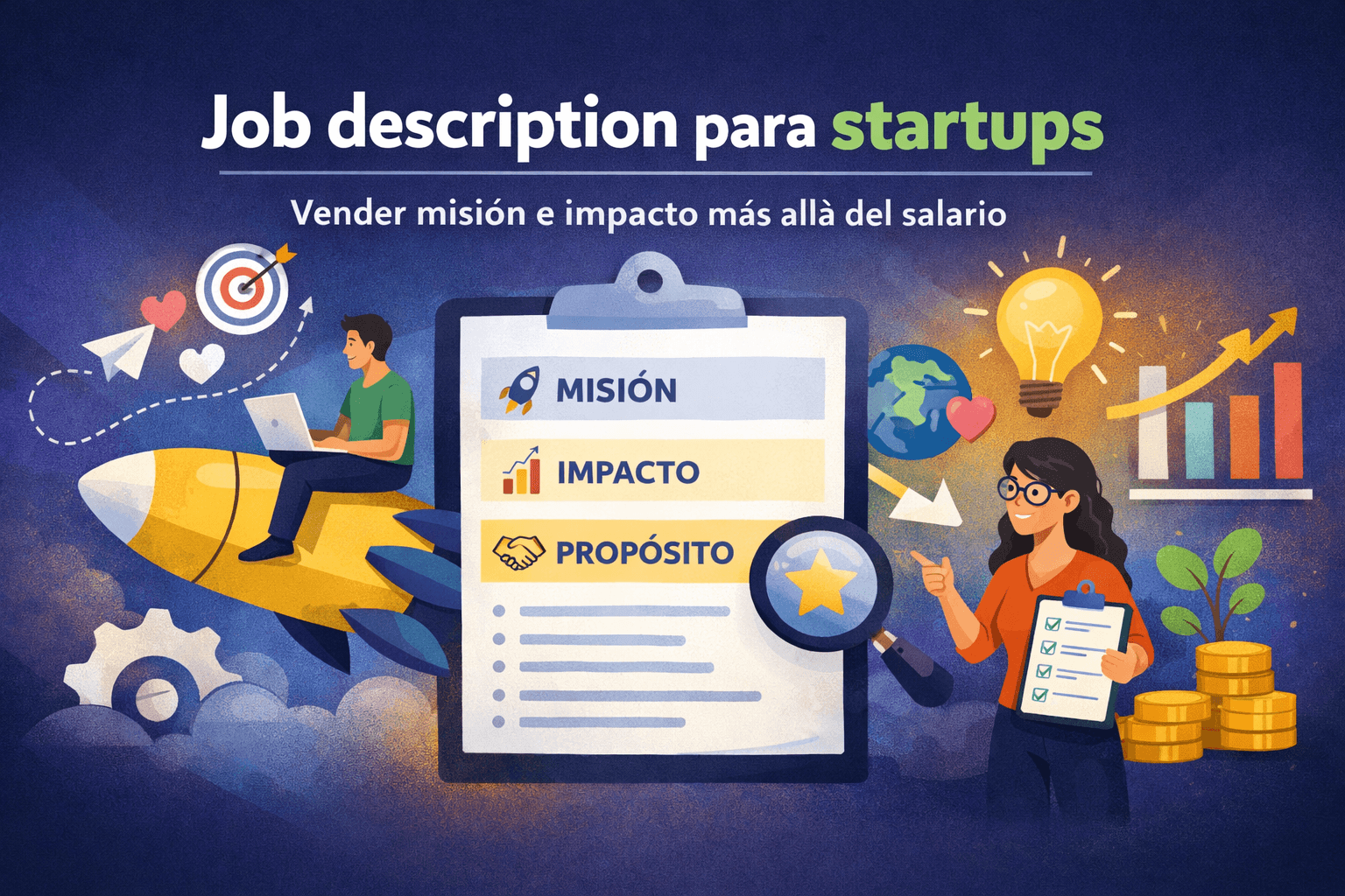 Job descriptions para startups: vender misión e impacto para atraer talento