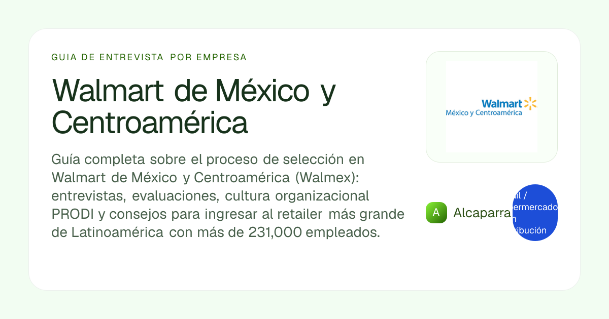 Entrevista y empleo en Walmart de México y Centroamérica: proceso y ...